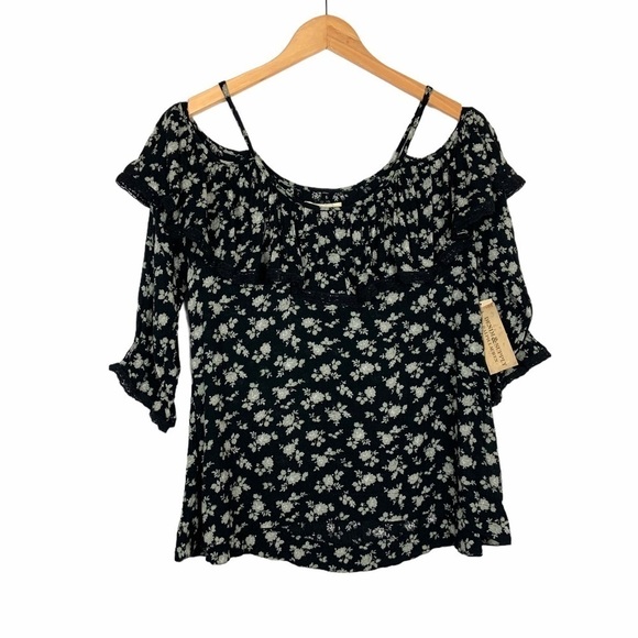 Ralph Lauren Denim Supply Floral Top Small Black - Picture 6 of 10